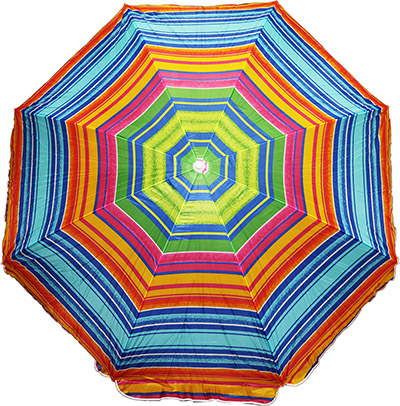 42-inch Colourful Tilting Beach Umbrellas