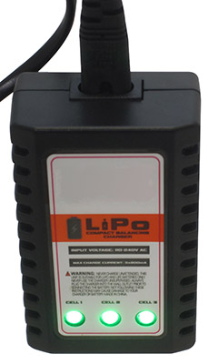 Li-Po/Li-Fe 2-3 Cell Smart Balancing Compact Battery Charger 