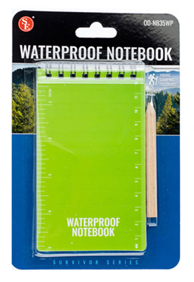 3" x 5" Waterproof Notebook with Pencil