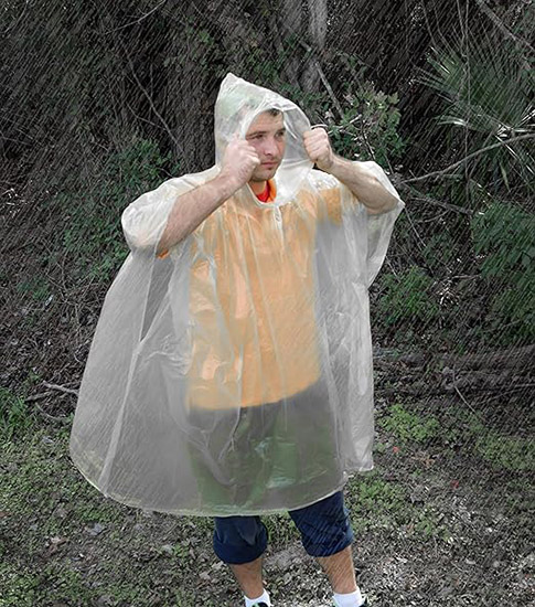 UST Clear Emergency Poncho with Hood